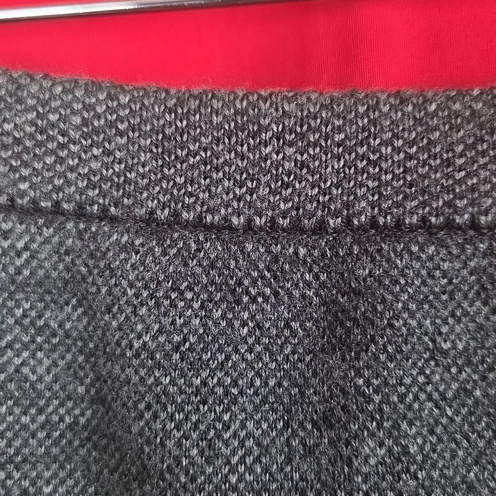 EILEEN FISHER Merino‎ Wool Skirt Gray Womens Size Petite Large Career Office